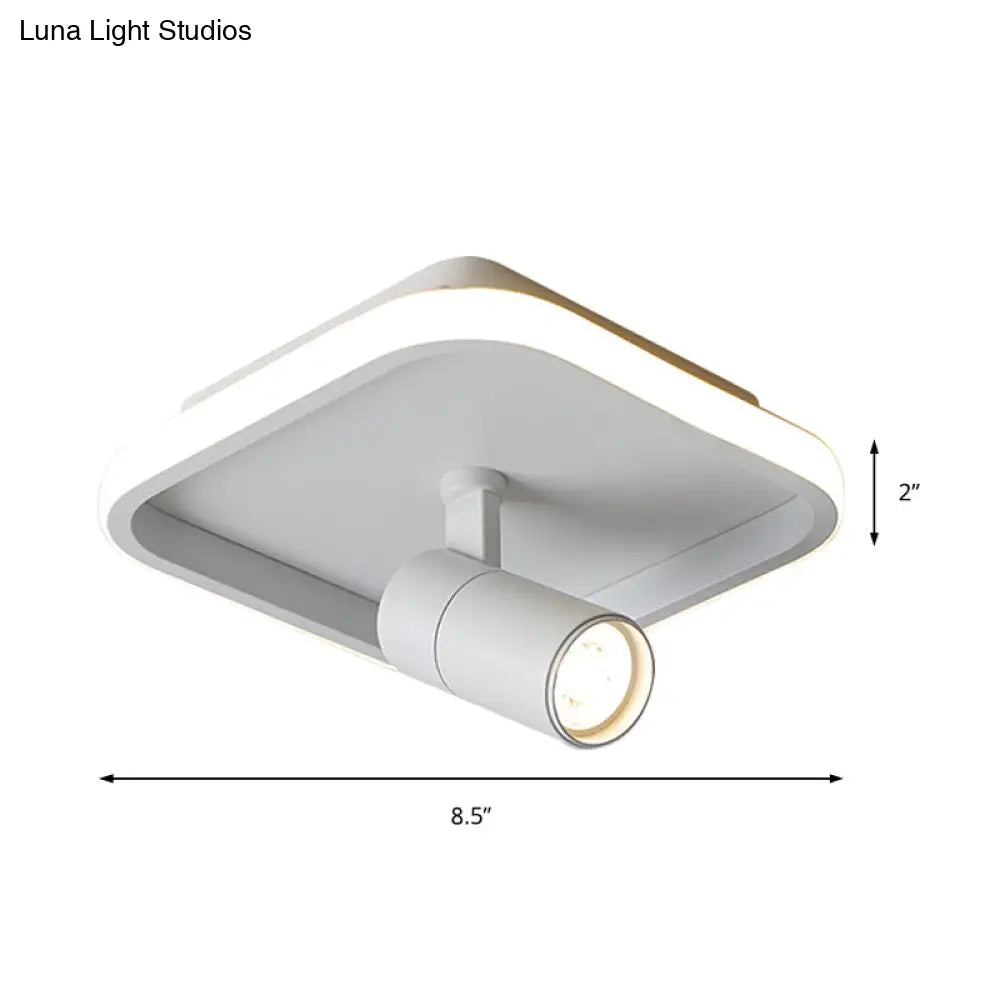 DecorBites™ Contemporary LED Flush Mount Ceiling Light in Black/White with Warm/White Light