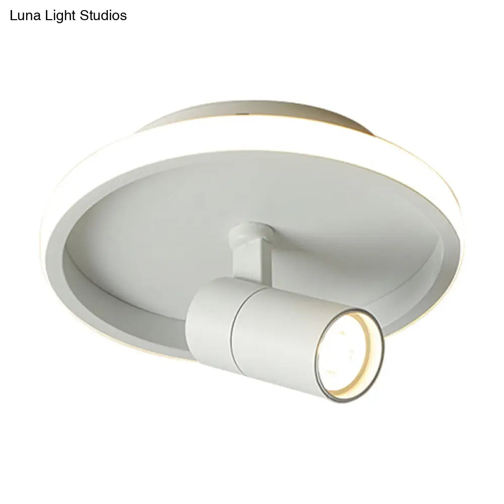 DecorBites™ Contemporary LED Flush Mount Ceiling Light in Black/White with Warm/White Light