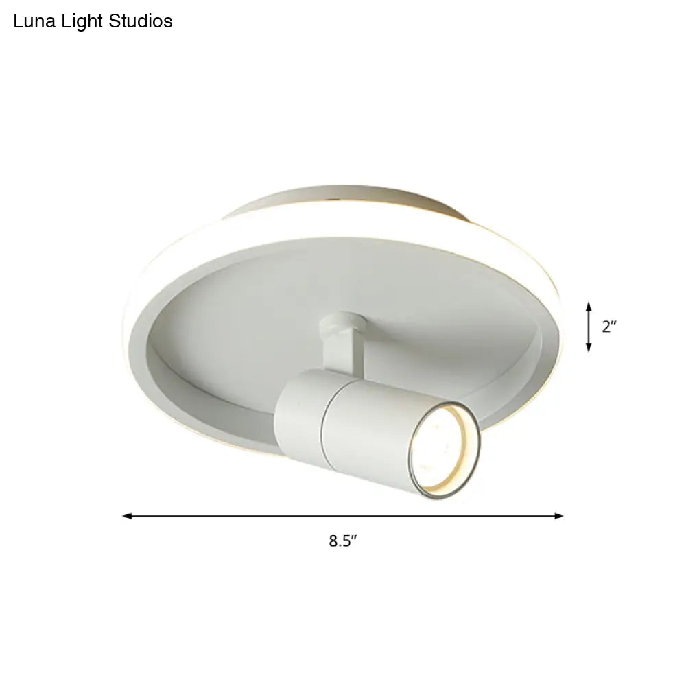 DecorBites™ Contemporary LED Flush Mount Ceiling Light in Black/White with Warm/White Light