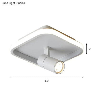 DecorBites™ Contemporary LED Flush Mount Ceiling Light in Black/White with Warm/White Light