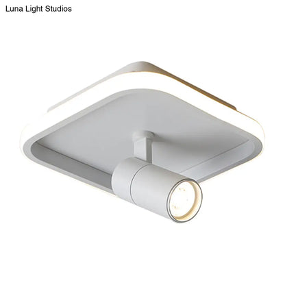 DecorBites™ Contemporary LED Flush Mount Ceiling Light in Black/White with Warm/White Light