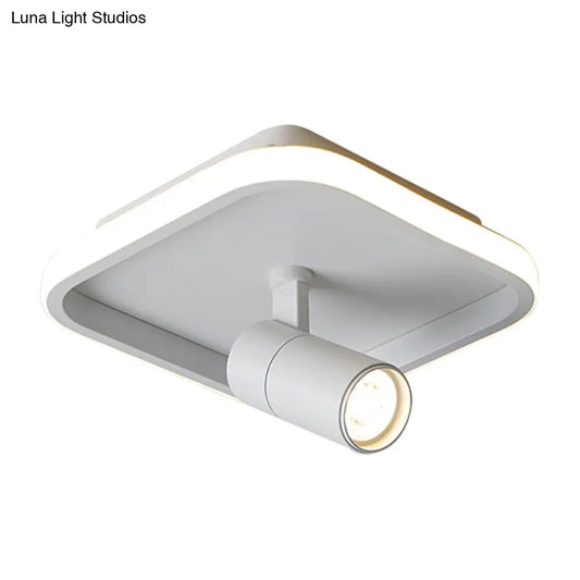 Lámpara de techo LED empotrada contemporánea DecorBites™ en blanco y negro con luz cálida/blanca