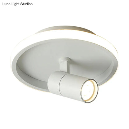 DecorBites™ Contemporary LED Flush Mount Ceiling Light in Black/White with Warm/White Light