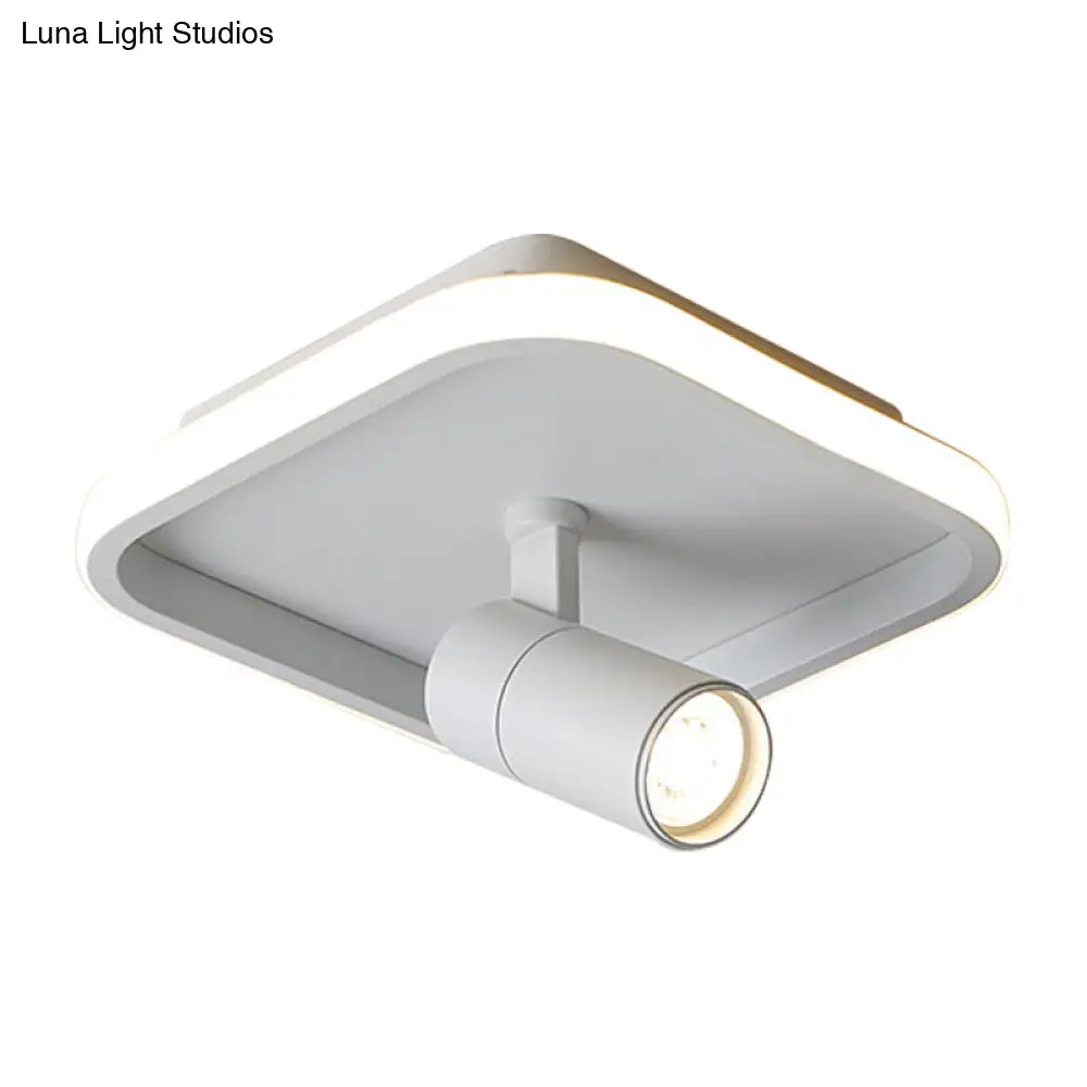 DecorBites™ Contemporary LED Flush Mount Ceiling Light in Black/White with Warm/White Light