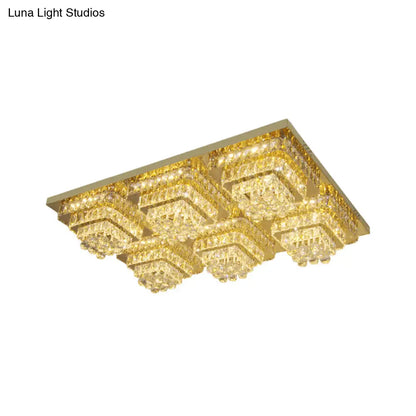 DecorBites™ DecorBites™ Contemporary LED Flush Mount Ceiling Light with Clear Crystal Shade