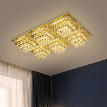 DecorBites™ DecorBites™ Contemporary LED Flush Mount Ceiling Light with Clear Crystal Shade
