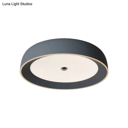 DecorBites™ DecorBites™ Contemporary LED Flushmount Ceiling Light for Bedroom - Grey/Coffee Tone, Pivoting Ring Design - 14"/17"/20.5" W