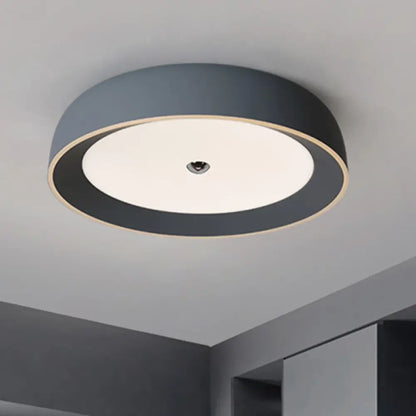 DecorBites™ DecorBites™ Contemporary LED Flushmount Ceiling Light for Bedroom - Grey/Coffee Tone, Pivoting Ring Design - 14"/17"/20.5" W