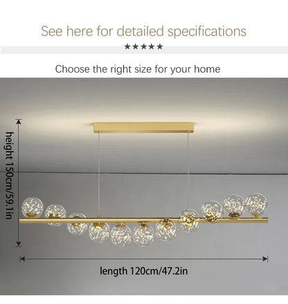 Contemporary LED Glass Chandelier for Home Lighting - Chandelier