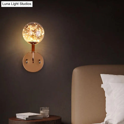 Lámpara de pared LED contemporánea de cristal DecorBites™ con diseño de estrellas para dormitorio