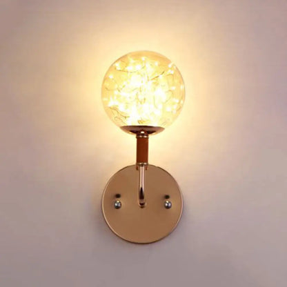 Lámpara de pared LED contemporánea de cristal DecorBites™ con diseño de estrellas para dormitorio