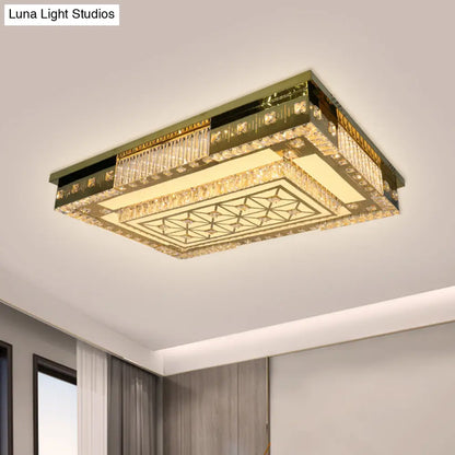DecorBites™ DecorBites™ Contemporary LED Gold Ceiling Light with Clear Crystal Blocks