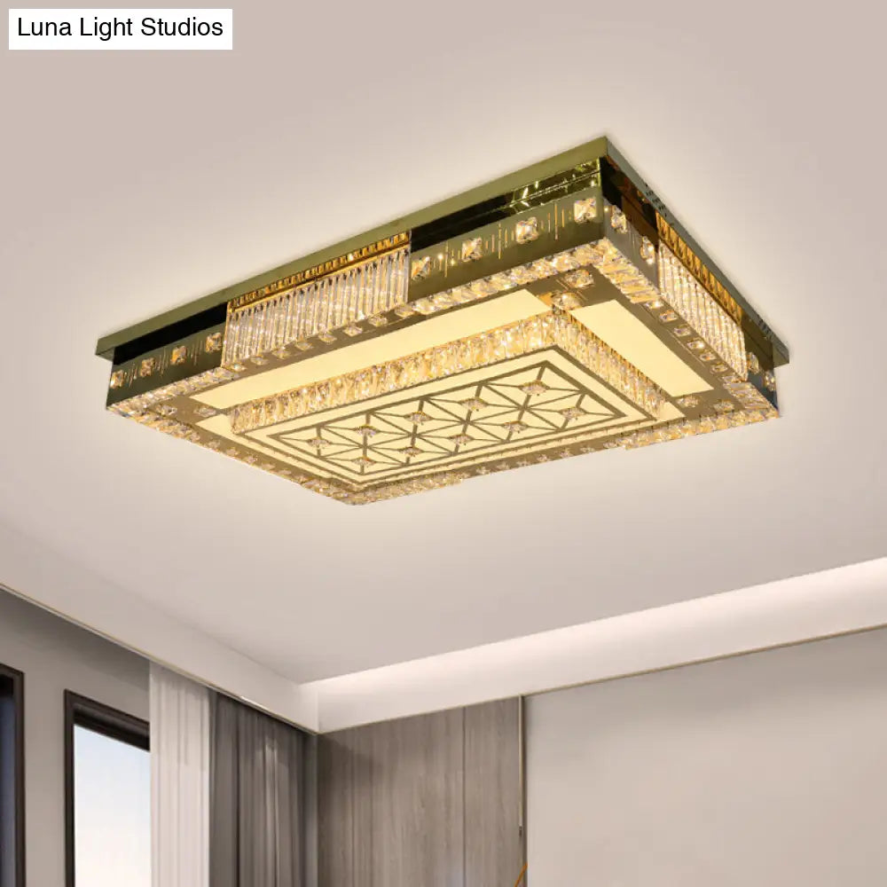DecorBites™ DecorBites™ Contemporary LED Gold Ceiling Light with Clear Crystal Blocks