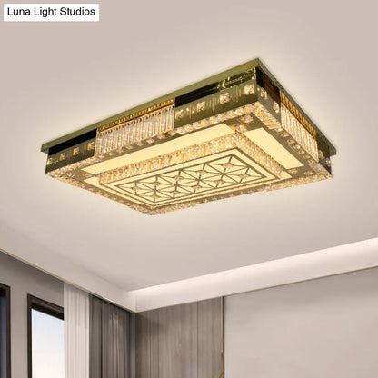 DecorBites™ DecorBites™ Contemporary LED Gold Ceiling Light with Clear Crystal Blocks