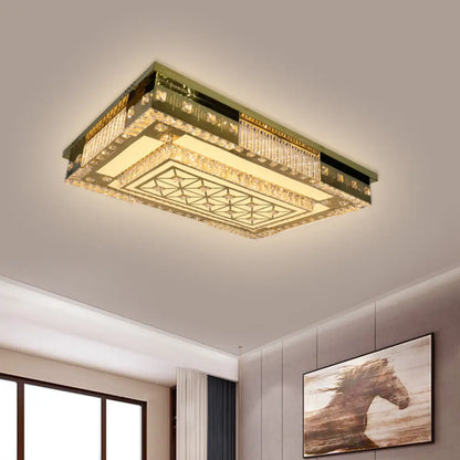 DecorBites™ DecorBites™ Contemporary LED Gold Ceiling Light with Clear Crystal Blocks
