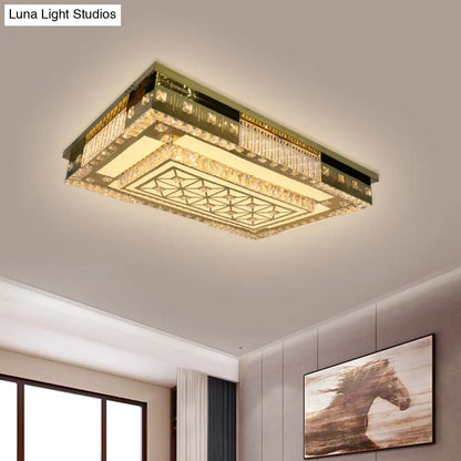 DecorBites™ DecorBites™ Contemporary LED Gold Ceiling Light with Clear Crystal Blocks