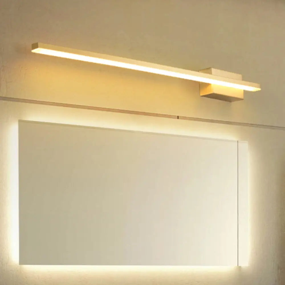 Aplique de pared LED dorado contemporáneo DecorBites™ - Montaje en pared, diseño alargado, iluminación metálica para tocador