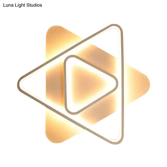 DecorBites™ DecorBites™ Contemporary LED Hexagonal Star Ceiling Light: White Acrylic Ceiling Lamp for Bedrooms