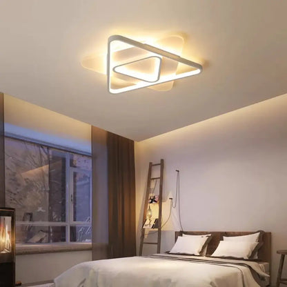DecorBites™ DecorBites™ Contemporary LED Hexagonal Star Ceiling Light: White Acrylic Ceiling Lamp for Bedrooms