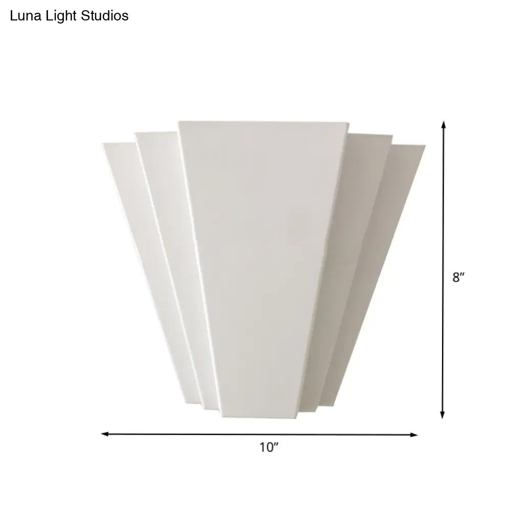Aplique de pared LED contemporáneo DecorBites™ de hierro, blanco, montaje empotrado en sector - Iluminación blanca/cálida
