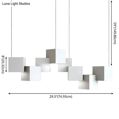 Lámpara colgante LED contemporánea DecorBites™ para isla de salón: Lámpara colgante metálica para salón
