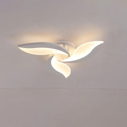 DecorBites™ DecorBites™ Contemporary LED Leaf Shaped Flushmount Lighting with Acrylic Diffuser - 3/12/15 Lights, White