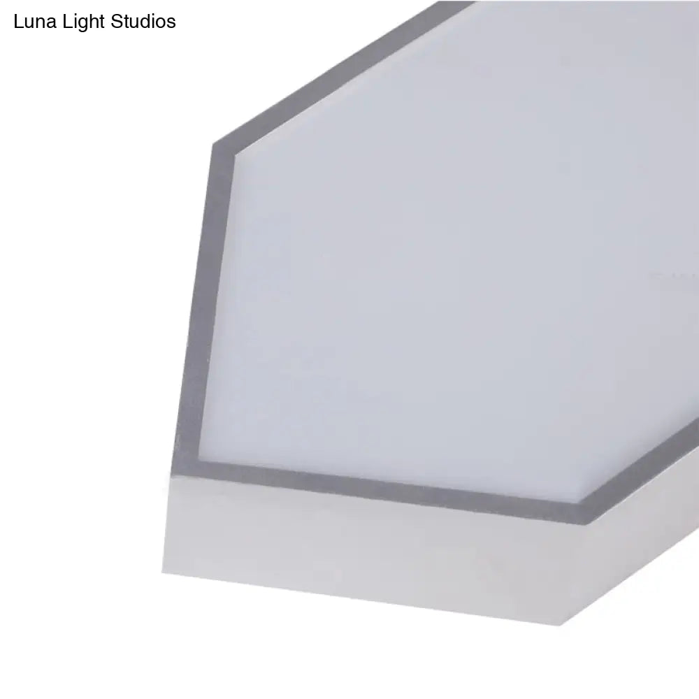 DecorBites™ DecorBites™ Contemporary LED Metal Strip Flush Mount Lighting - White/Black/Silver, 4"/8" Wide, 3 Light Options