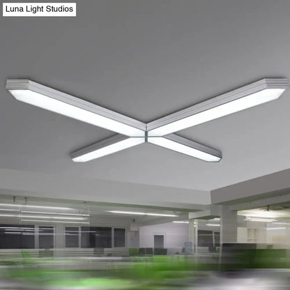 DecorBites™ DecorBites™ Contemporary LED Metal Strip Flush Mount Lighting - White/Black/Silver, 4"/8" Wide, 3 Light Options