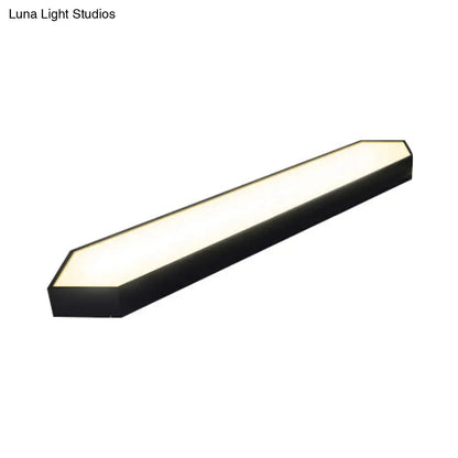 DecorBites™ DecorBites™ Contemporary LED Metal Strip Flush Mount Lighting - White/Black/Silver, 4"/8" Wide, 3 Light Options