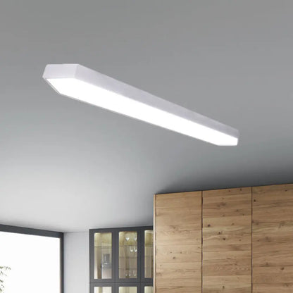 DecorBites™ DecorBites™ Contemporary LED Metal Strip Flush Mount Lighting - White/Black/Silver, 4"/8" Wide, 3 Light Options