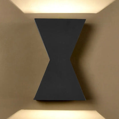 DecorBites™ DecorBites™ Contemporary LED Metal Wall Lamp with Black/White Hourglass Shade and White/Warm Lighting