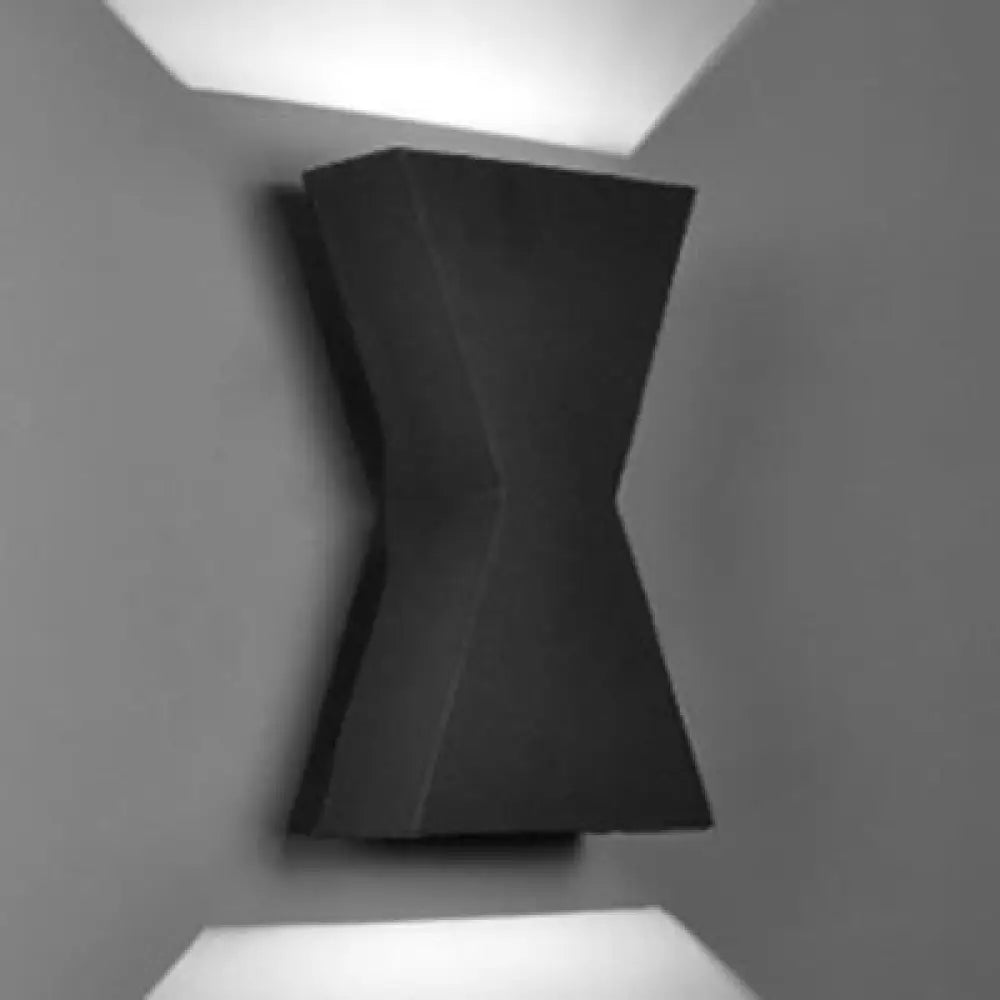 DecorBites™ DecorBites™ Contemporary LED Metal Wall Lamp with Black/White Hourglass Shade and White/Warm Lighting