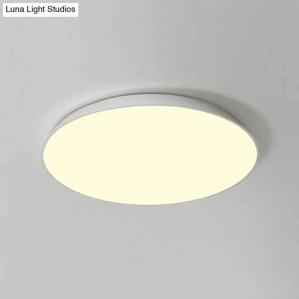 DecorBites™ DecorBites™ Contemporary LED Metallic Flush Mount Light - White Tray Ceiling Lamp for Bedroom (16.5"/20.5"/24.5" Dia)