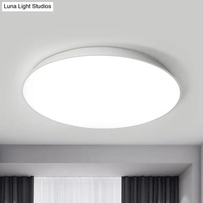 DecorBites™ DecorBites™ Contemporary LED Metallic Flush Mount Light - White Tray Ceiling Lamp for Bedroom (16.5"/20.5"/24.5" Dia)
