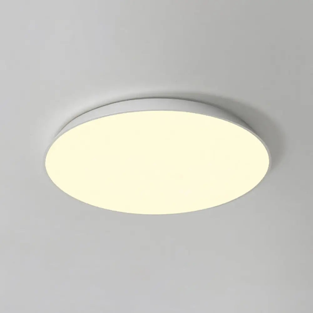 DecorBites™ DecorBites™ Contemporary LED Metallic Flush Mount Light - White Tray Ceiling Lamp for Bedroom (16.5"/20.5"/24.5" Dia)