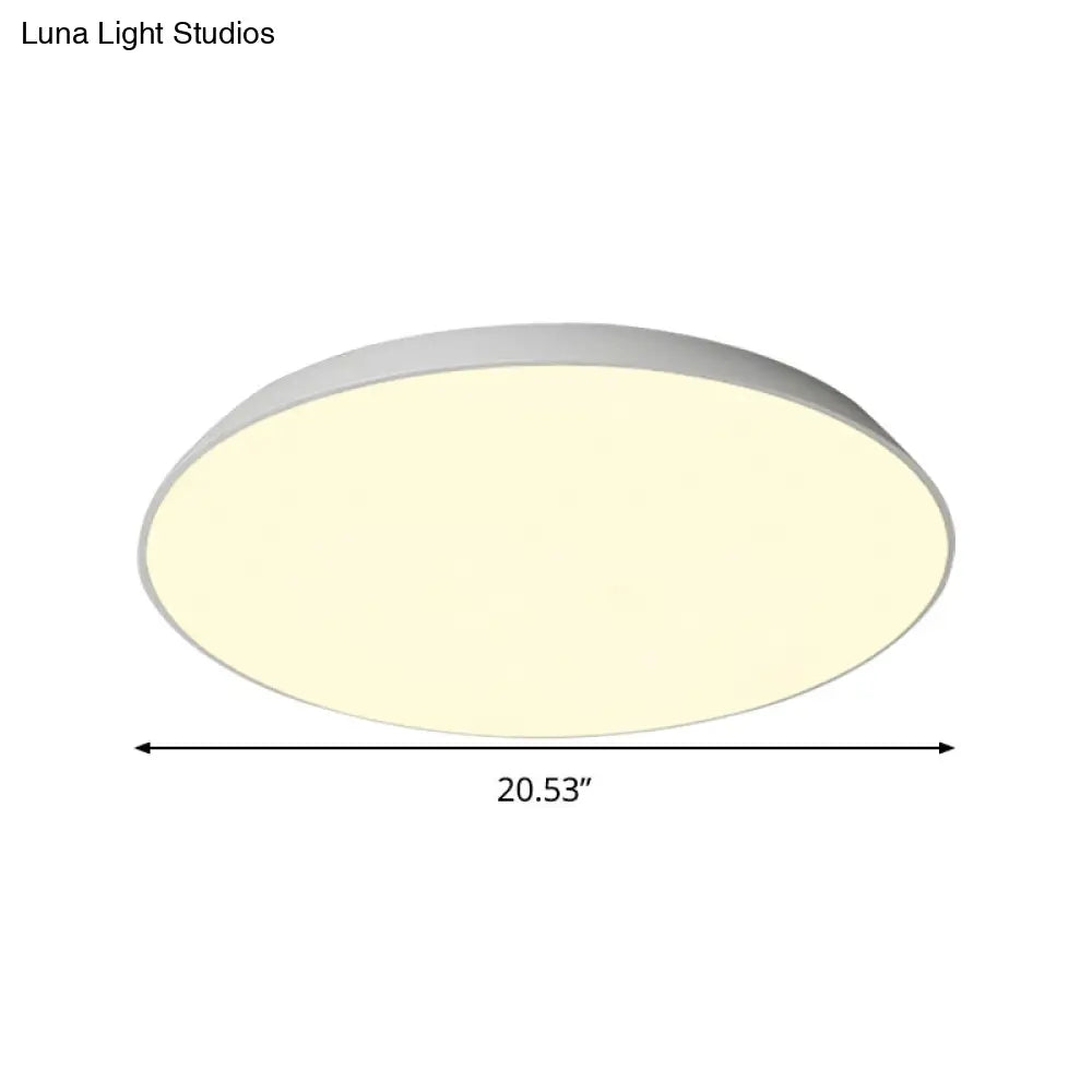 DecorBites™ DecorBites™ Contemporary LED Metallic Flush Mount Light - White Tray Ceiling Lamp for Bedroom (16.5"/20.5"/24.5" Dia)