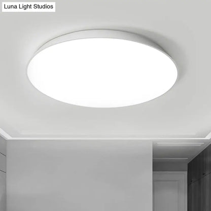 DecorBites™ DecorBites™ Contemporary LED Metallic Flush Mount Light - White Tray Ceiling Lamp for Bedroom (16.5"/20.5"/24.5" Dia)