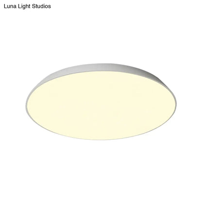 DecorBites™ DecorBites™ Contemporary LED Metallic Flush Mount Light - White Tray Ceiling Lamp for Bedroom (16.5"/20.5"/24.5" Dia)
