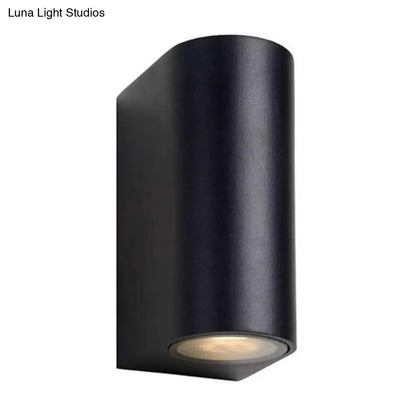 DecorBites™ Contemporary LED Outdoor Wall Mount Sconce Light with Metal Shade - Black Triangle/Cylinder/Rectangle