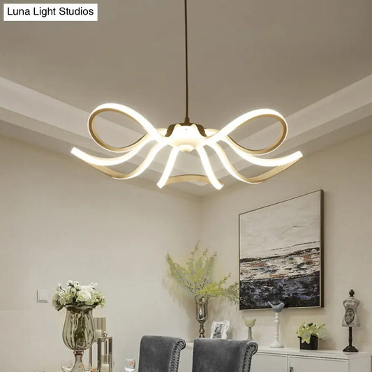 Contemporary LED Petal Ceiling Light - Acrylic Restaurant Chandelier
