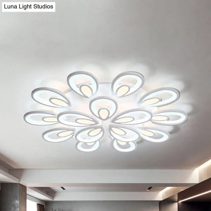 Lámpara de techo empotrada DecorBites™ Contemporary LED con forma de pétalo: 6/12/15 luces, luz cálida/blanca/natural, iluminación de techo blanca