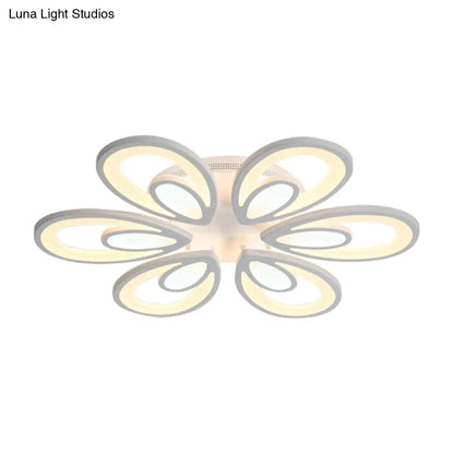 Lámpara de techo empotrada DecorBites™ Contemporary LED con forma de pétalo: 6/12/15 luces, luz cálida/blanca/natural, iluminación de techo blanca