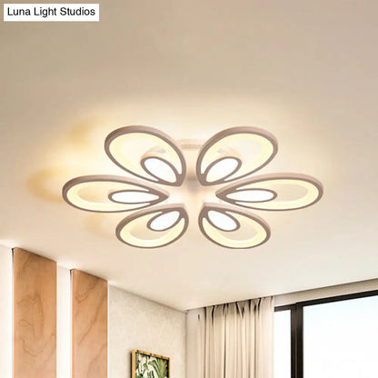 Lámpara de techo empotrada DecorBites™ Contemporary LED con forma de pétalo: 6/12/15 luces, luz cálida/blanca/natural, iluminación de techo blanca