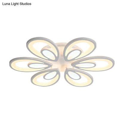 Lámpara de techo empotrada DecorBites™ Contemporary LED con forma de pétalo: 6/12/15 luces, luz cálida/blanca/natural, iluminación de techo blanca