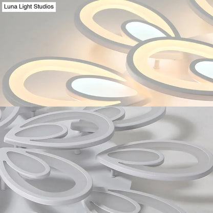 Lámpara de techo empotrada DecorBites™ Contemporary LED con forma de pétalo: 6/12/15 luces, luz cálida/blanca/natural, iluminación de techo blanca