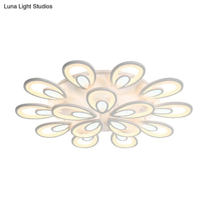 Lámpara de techo empotrada DecorBites™ Contemporary LED con forma de pétalo: 6/12/15 luces, luz cálida/blanca/natural, iluminación de techo blanca