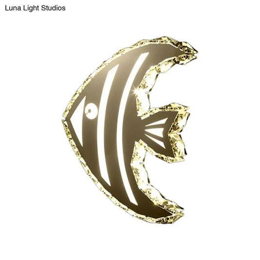 Aplique de pared contemporáneo DecorBites™ de acero inoxidable con luz LED y pantalla de cristal en luz cálida/blanca para pasillos