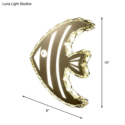 Aplique de pared contemporáneo DecorBites™ de acero inoxidable con luz LED y pantalla de cristal en luz cálida/blanca para pasillos