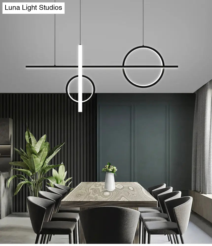 مصباح سقف معلق LED معاصر من DecorBites™ مع غطاء أكريليك - وحدة إضاءة معلقة أنيقة لغرفة المعيشة