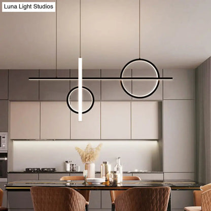 مصباح سقف معلق LED معاصر من DecorBites™ مع غطاء أكريليك - وحدة إضاءة معلقة أنيقة لغرفة المعيشة